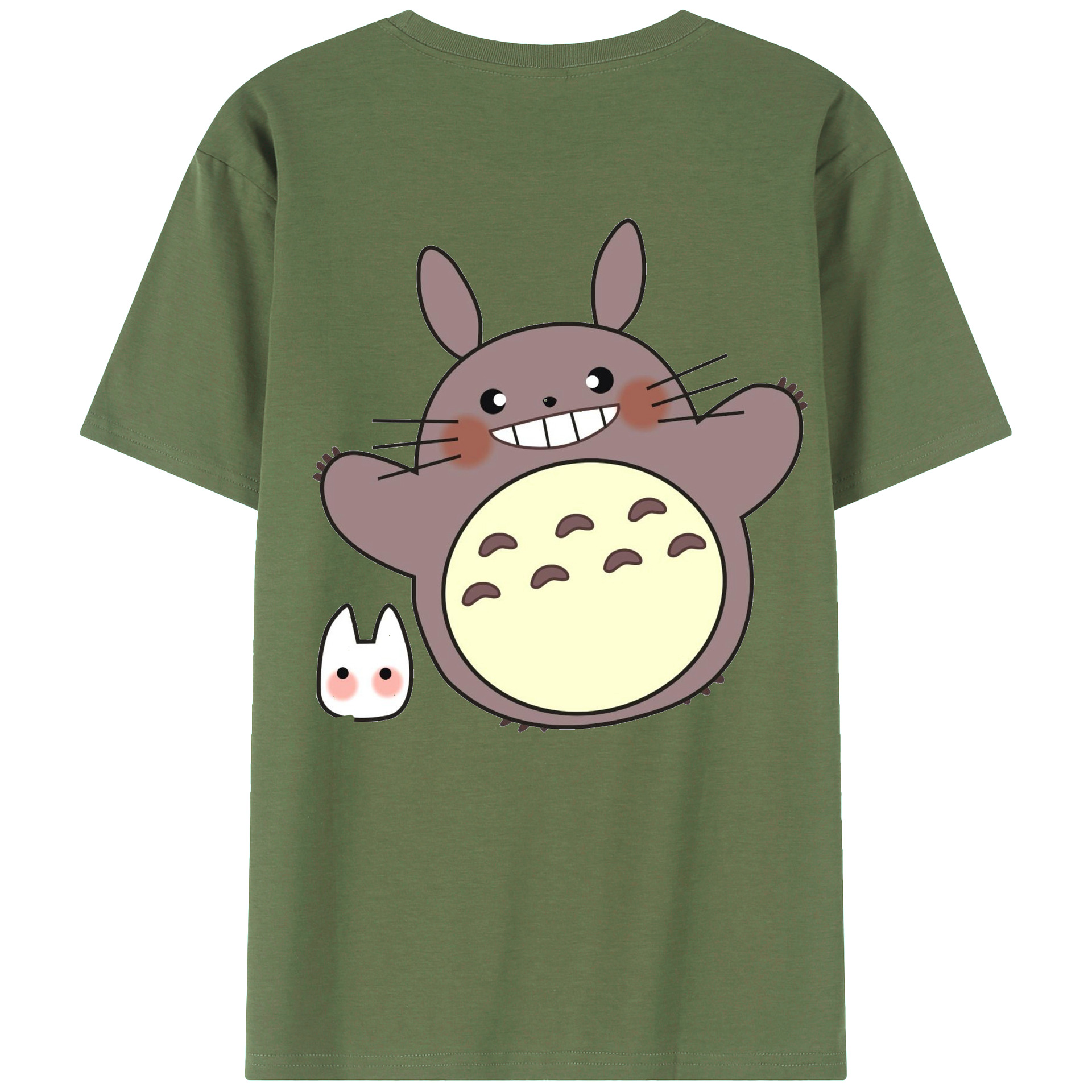 （画像用） となりのトトロ 草壁メイ 草壁サツキ My Neighbor Totoro Satsuki Kusakabe Mei Kusakabe 綿100％ メンズ半袖Tシャツ（バックプリント） 通気性